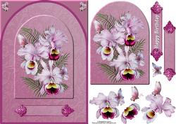 Orchids & Butterflies Arch with Decoupage