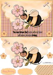 Sunny Bee Envelope Card with Tag