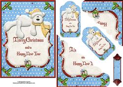 Christmas Bear Pocket Card with Tags