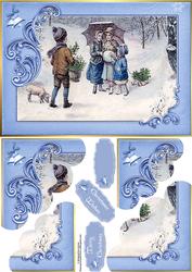Christmas Gathering Scene with Duo Corner Stacker