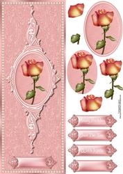 Fancy Rose Large Dl with Pyramage & Decoupage