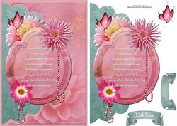 Dahlia and Pearls Envelope Card with Verse