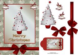 Modern Christmas with Decoupage & Tag