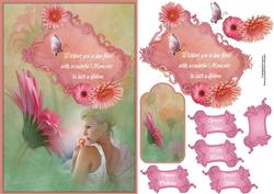 Pastel Beauty with Decoupage & Tag