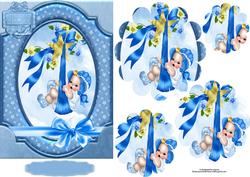 Baby Boy with Flower Shape Pyramage