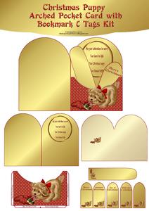 Christmas Puppy Arched Pocket Card & Verse Kit