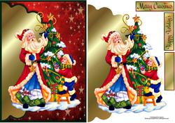 Helping Santa Envelope Card