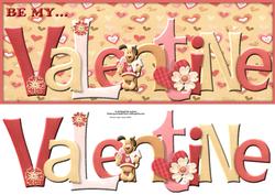 Be My Valentine Large Dl with Decoupage