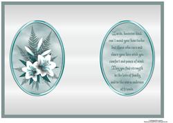 Lily's Sympathy Insert with Verse