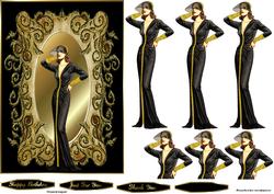 Black and Gold Vintage Lady~