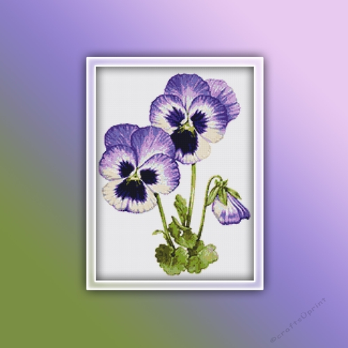 Pansy Flowers 1 Cross Stitch Pattern Flower Flowers