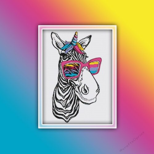 Unicorn Giraffe 1 Cross Stitch Pattern PDF