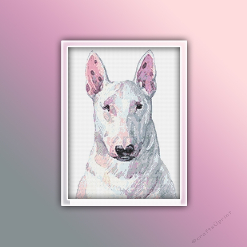 Bull Terrier 3 Cross Stitch Pattern PDF | Dog