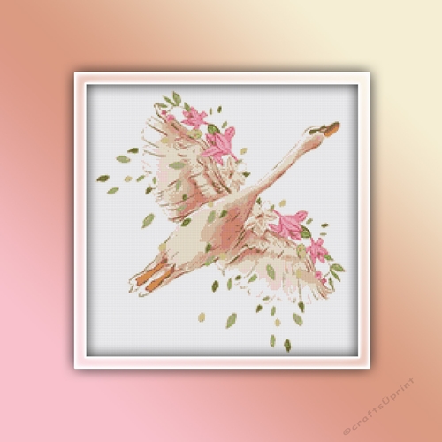 Swan 5 Cross Stitch Pattern PDF | Bird