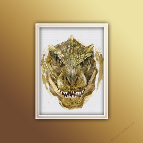 T-Rex 1 Cross Stitch Pattern PDF | Tyrannosaurus Rex
