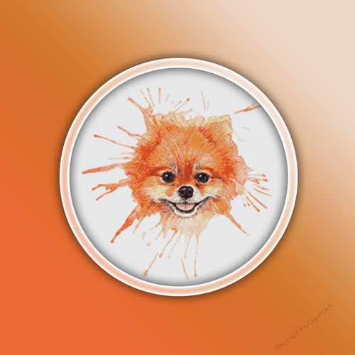 Pomeranian 1 Cross Stitch Pattern PDF | Dog
