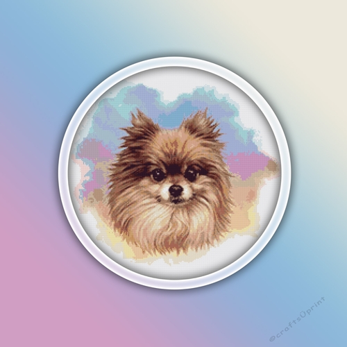 Pomeranian 2 Cross Stitch Pattern PDF | Dog