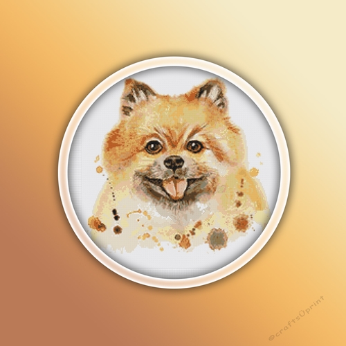 Pomeranian 3 Cross Stitch Pattern PDF | Dog