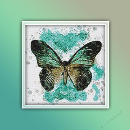 Vintage Butterfly Cross Stitch Pattern