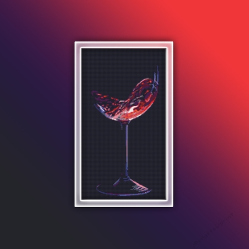 Wine Glass 1 Cross Stitch Pattern PDF