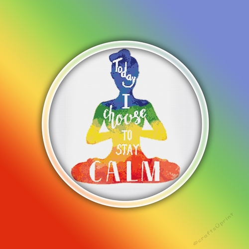 Calm 1 Cross Stitch Pattern | Today I choose to be Calm