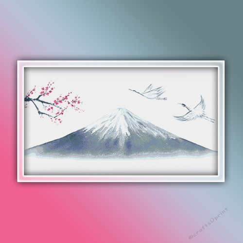 Japan 4 Cross Stitch Pattern | Mount Fiji