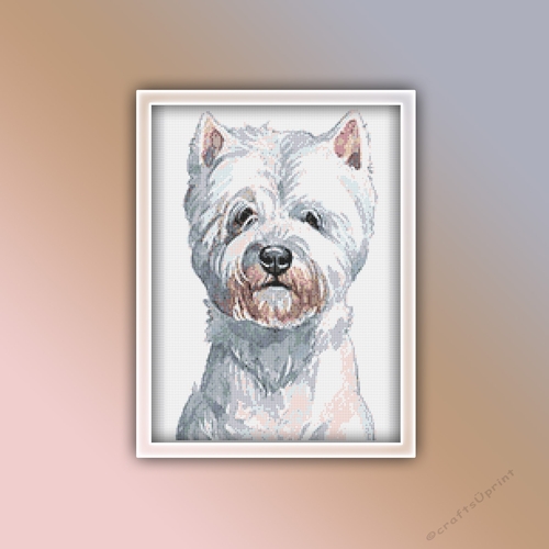 West Highland Terrier 1 Cross Stitch Pattern PDF | Dog