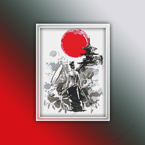 Japanese Lady 1 Cross Stitch Pattern PDF