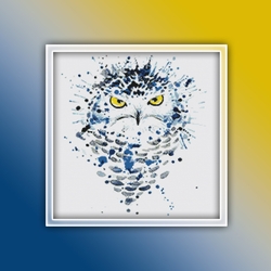 Snow Owl 2 Cross Stitch Pattern