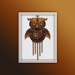 Steampunk Owl 1 Cross Stitch Pattern