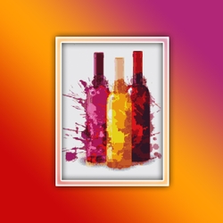Wine 1 Cross Stitch Pattern
