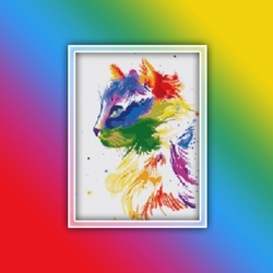 Cat 16 Cross Stitch Pattern PDF