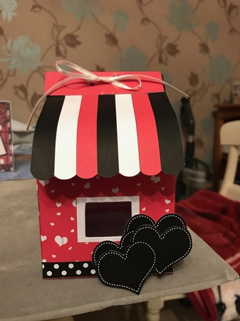3D Romantic Hearts Milk Carton Cupcake or Treat Box Mini Kit by Elaine OBRIEN