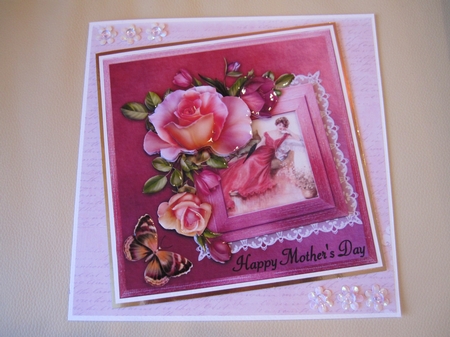 A Rose Portrait 8" Square Card Mini-kit by LORRAINE PROUD