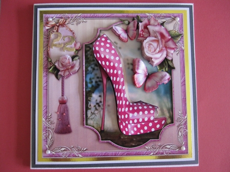 The Eccentric Spotted Shoe 8x8 by LORRAINE PROUD