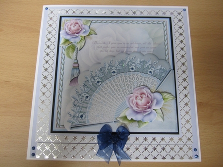 Pink Rose and Fan Birthday / Mother's Day Mini Kit by LORRAINE PROUD