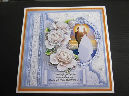 Wedding Day at Sunset 8x8 Decoupage Mini Kit by LORRAINE PROUD