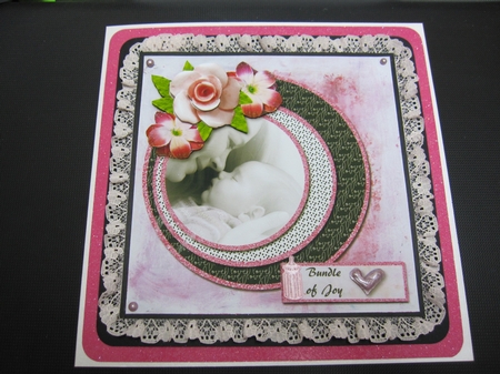 Welcome New Baby Floral Circles by LORRAINE PROUD