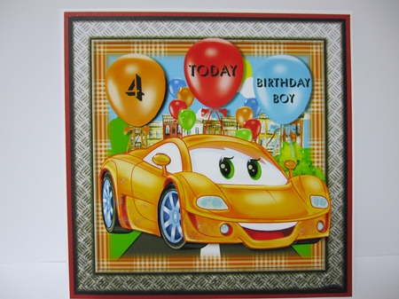 Orange Sports Car by LORRAINE PROUD