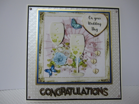 Wedding day/anniversary/engagement card topper for 6 x 6 cardstock by LORRAINE PROUD
