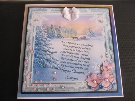 8x8 CHRISTMAS FRIEND BEAUTIFUL VERSE by LORRAINE PROUD