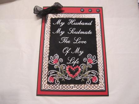 My Husband My Soulmate the Love of My Life A4 Quick Card by LORRAINE PROUD