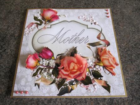 8x8 Plaque of Roses for Mother by LORRAINE PROUD