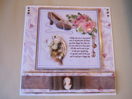 Vintage Roses and Shoe with Verse for Mother by LORRAINE PROUD
