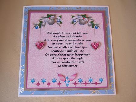 For a Wonderful Wife at Christmas by LORRAINE PROUD
