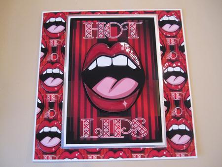 Hot Lips Background by LORRAINE PROUD