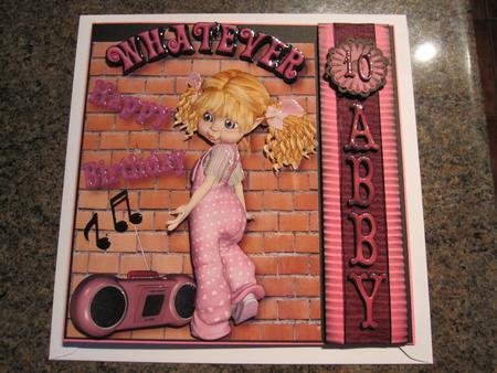 Girl with Birthcake and a Little Attitude by LORRAINE PROUD