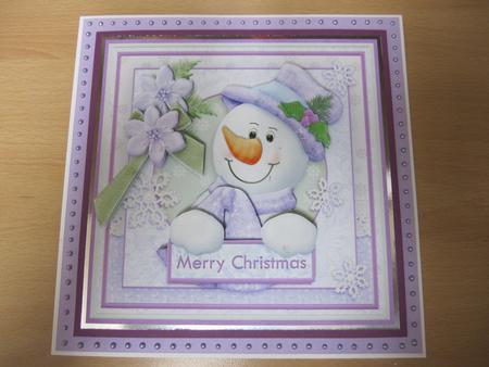 Shabby Chic Snowman 8x8 Christmas Mini Kit & Decoupage by LORRAINE PROUD