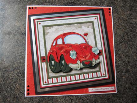 Love Bug 8x8 Decoupage Mini Kit Valentines Anniversary Etc by LORRAINE PROUD