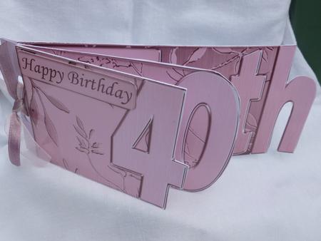 40th Elegant Metallic Book Sheet by Nicky Thorne